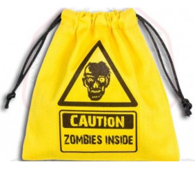 Sac jaune 11x10 cm Caution Zombies inside