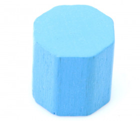 Mini octogones 10x10 mm en bois coloré pour jeu bleu clair