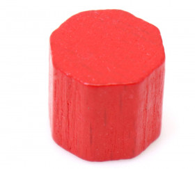 Mini octogones 10x10 mm en bois coloré pour jeu rouge