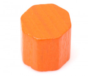Mini octogones 10x10 mm en bois coloré pour jeu orange
