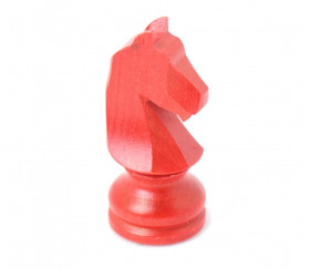 Pion cheval en buis teinté rouge 42 mm