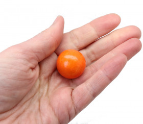 Boule en hêtre 25 mm orange