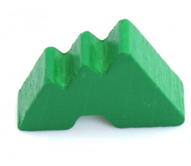 Pion Montagne en bois vert  de 2.2 x 1.5 cm à l'unité
