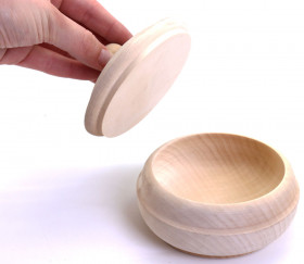 Boite ronde en bois avec couvercle 12 cm