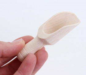 Mini pelle en bois brut de 7,5 cm