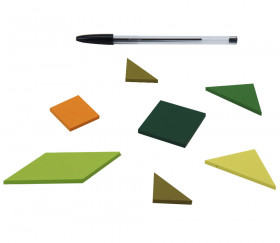 Pieces en bois tangram taille moyenne