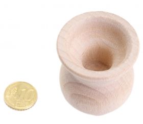 Mini vase en bois brut de 4,5 cm par 5 cm