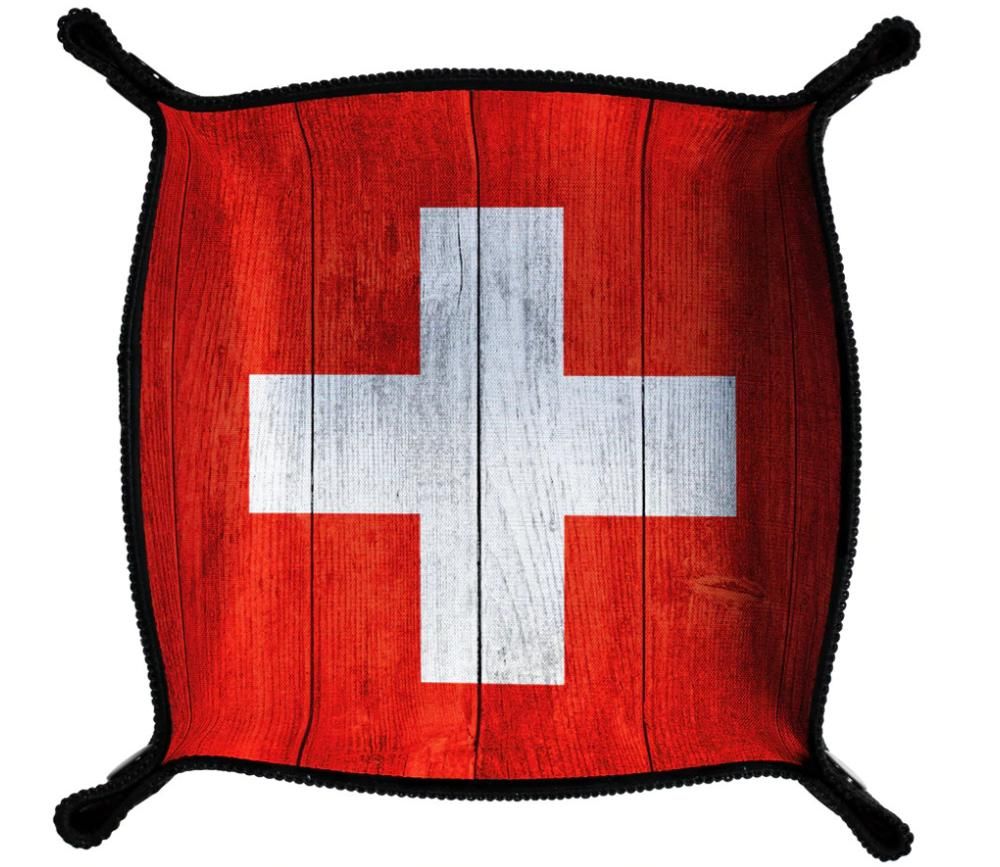 Piste de dés drapeau Suisse 21x 21 cm