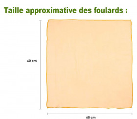Foulard en tissu transparent fin pour jeux 60 cm