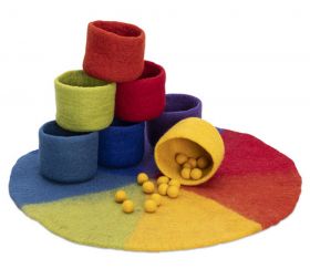 Matériel de tri avec les enfants couleurs et quantités