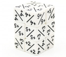 6 Dés modificateurs positif +1 à +6 pour jeux.