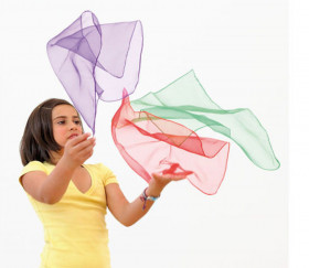 10 foulards pour jonglage de couleurs