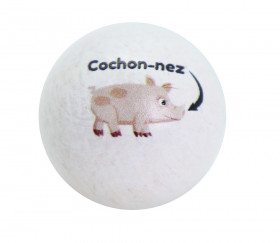 Cochonnet FUN "cochon-nez" hêtre 3 cm blanc