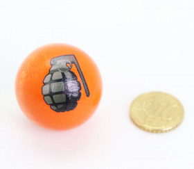 Cochonnet Grenade en bois hêtre 3 cm orange