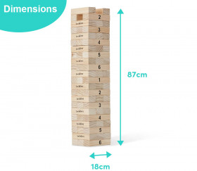 Jeu Tour géante équilibre en bois 64 blocs 87 cm