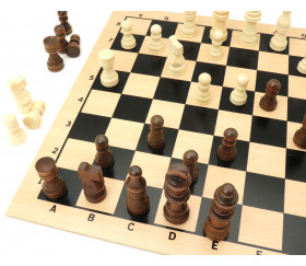 Jeu d'échecs en bois complet français