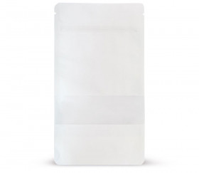 50 sachets kraft blanc refermable zip pour accessoires