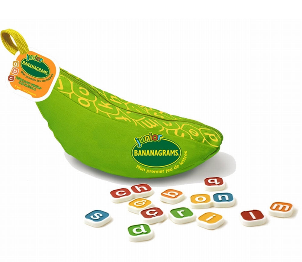 Bananagrams junior mon premier jeu de lettres - banane verte version enfant