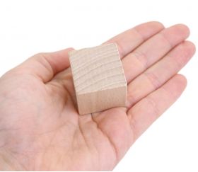 Cube en bois 3 cm naturel 30 x 30 x 30 mm à l'unité