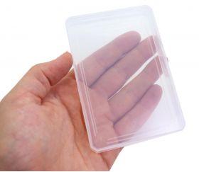 Boite plastique 105 x 70 x 15 mm transparente vide pour cartes à jouer
