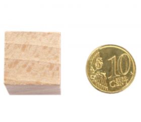 Cube naturel en bois 2 cm. 20 x 20 x 20 mm à l'unité