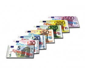 Set 40 billets euros factices pour jeux argent très réalistes