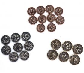 24 Pièces de monnaie en métal Forged Sherlock