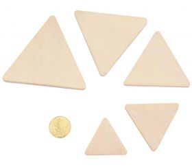 Plateau en bois plat puzzle triangle