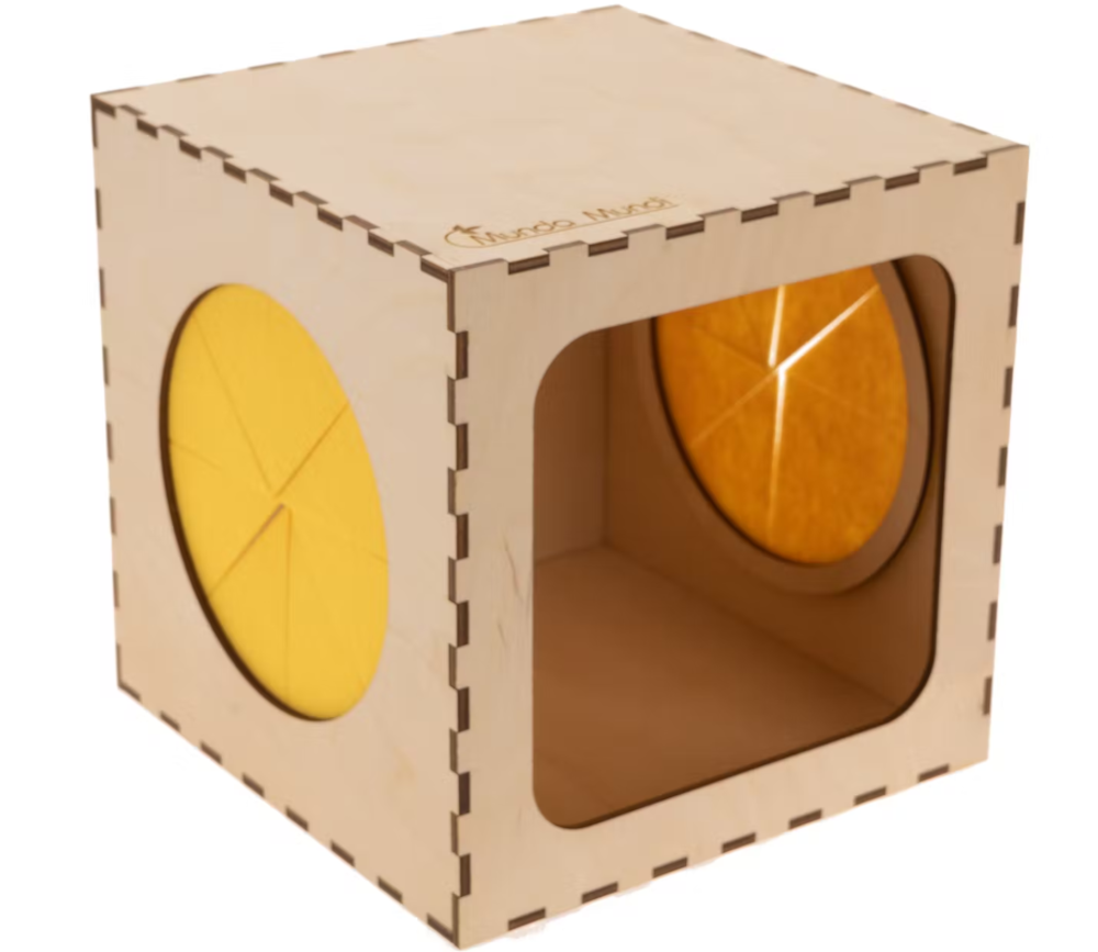 Cube tactile mystère - Boite à piocher 20x20 cm