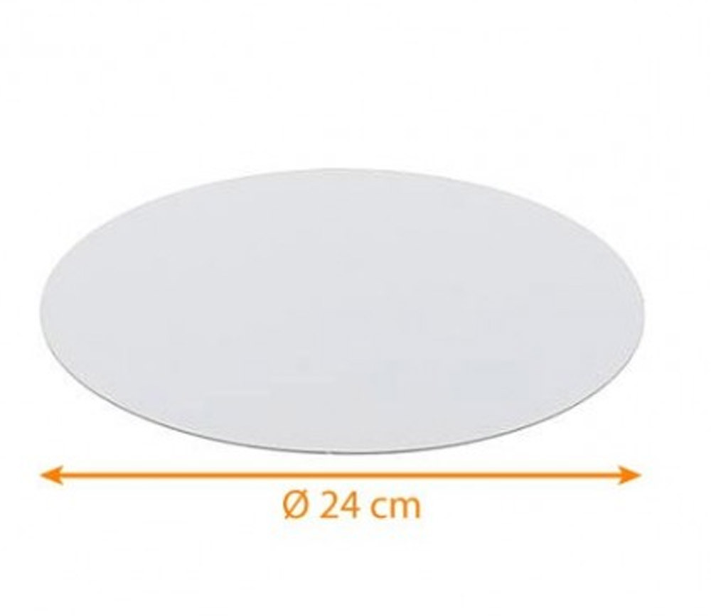 Plateau de jeux ROND blanc brilllant 24 cm de diamètre