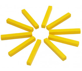 Baguettes jaunes 5x5x39 mm pions buchettes en bois pour jeu