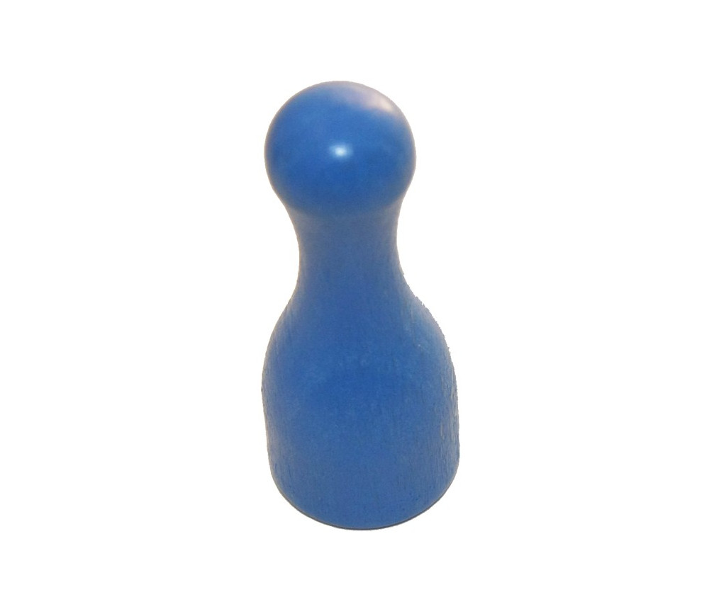 Pion joueur grand bleu 60 x 25 mm - 6 cm de haut