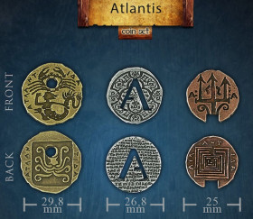 24 Pièces en métal Atlantis