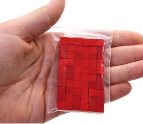 cubes carrés rouges de 6 mm