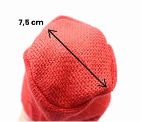 Mini sac jute rouge 7.5 x 10 cm avec ficelle