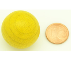 Boule 25 mm jaune bois hêtre