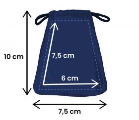 Petit sac accessoires jeux suédine 85 x 70 mm BLEU modèle 0