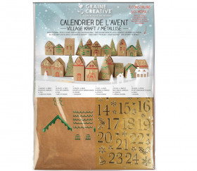 Achat Calendrier de l'avent DIY à remplir - 24 sachets cadeaux et 24 cartes  de visite avec chiffres et clips métalliques - bleu vert - à faire soi-même  - Noël en gros