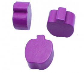 Pomme ou prune en bois violet pour jeux