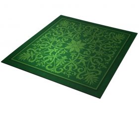 Tapis de cartes Vert Arabesques 70 x 70 cm
