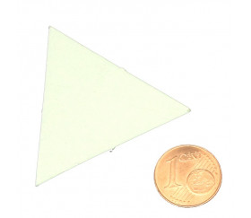Tuile triangle jetons épais blanc 40 mm vierge à personnaliser
