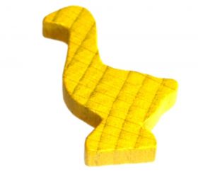 Pion oie jaune en bois de 35 x 26 x 8 mm pour jeu