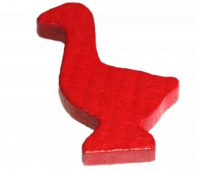 Pion oie rouge en bois de 35 x 26 x 8 mm pour jeu