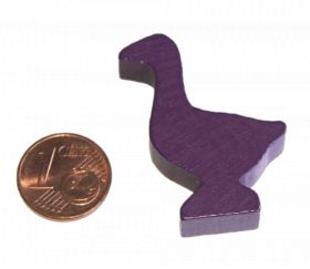 Pion oie violet en bois de 35 x 26 x 8 mm pour jeu