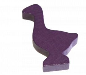Pion oie violet en bois de 35 x 26 x 8 mm pour jeu