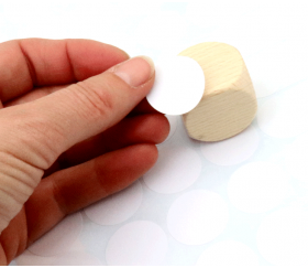 40 étiquettes 24 mm rondes autocollantes blanches pastille