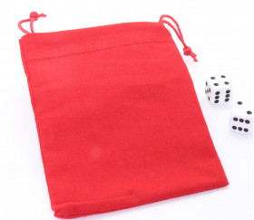 sac rouge en coton. Pochon de rangement