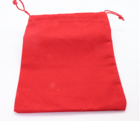 pochon coton rouge taille moyenne