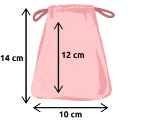 Sac tissu 14 X 10 cm coton couleur taille S