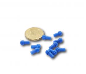 10 Mini pions clous à encastrer 9 x 4.5 mm bleu